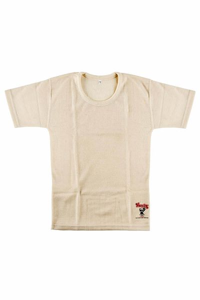 Hasyün Boy's Cream Wool Short Sleeve Undershirt ELF568HAS500ECCM