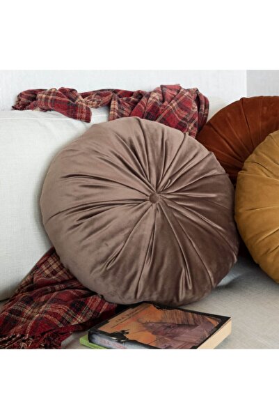 evodeko Kahve Yuvarlak Kırlent