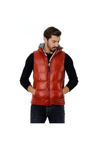 Let's Go Men's Burgundy Hooded Vest