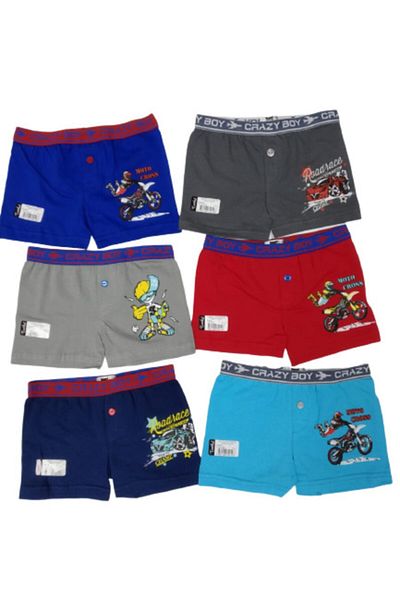 Tutku Boxeri multicolori pentru baieti, cu imprimeu din bumbac elastan
