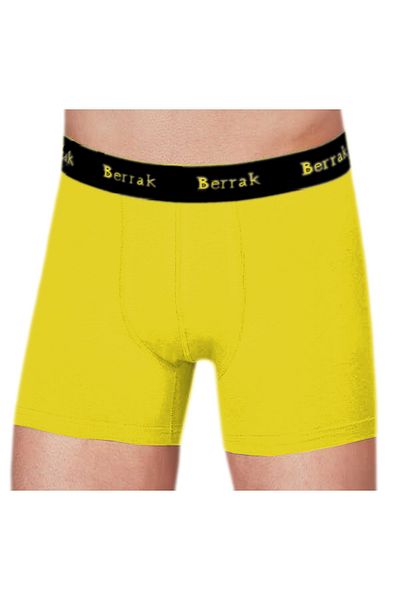 Berrak Ανδρικό κίτρινο 3 Pack Lycra Modal Flexible Boxer ELF568BER4476CCM3