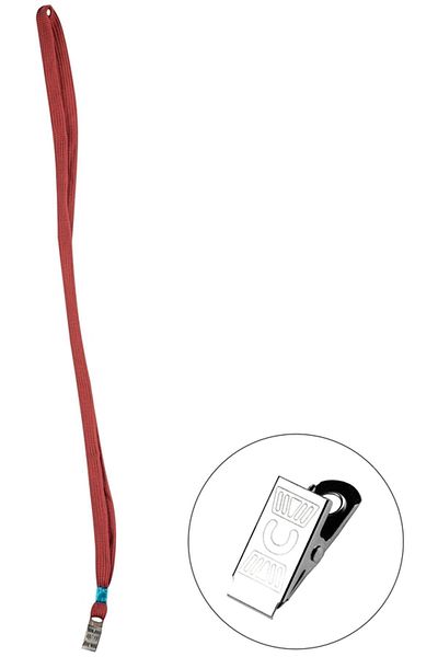 Bigpoint Metal Clip Collar Lanyard Claret Red 50-Piece Bag