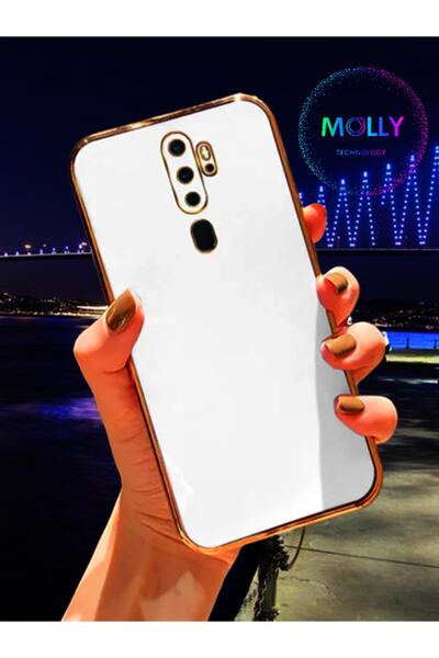 Molly Technology حافظة سيليكون فاخرة لهاتف اوبو A5 2020 بحواف بيضاء لؤلؤية مع...