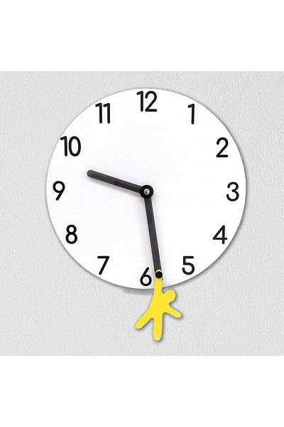 CajuArt Yelkovandan Swinging Man Modern Design Wooden Wall Clock