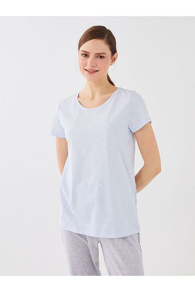 LC Waikiki Crew Neck Plain Short Sleeve Women's Pajama Set