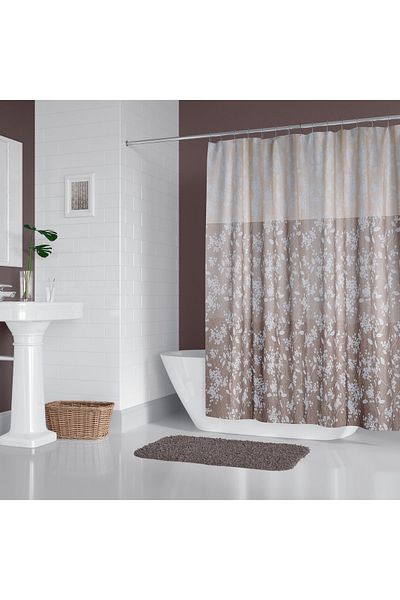 Zethome Κουρτίνα μπάνιου 1x120x200 Κουρτίνα μπάνιου μονόφυλλη με δαχτυλίδι δώρο 4247