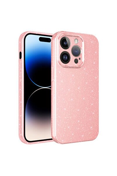 Rivor Apple Iphone 14 Pro Uyumlu 3d Kamera Korumalı Simli Işıltılı Renkli Par...