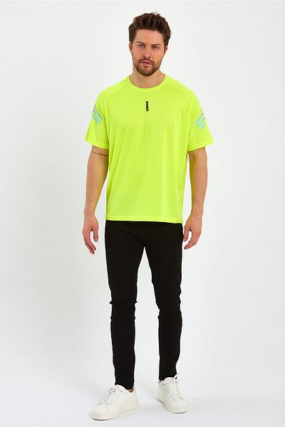 GENIUS STORE Κατάστημα ανδρικό αθλητικό μπλουζάκι με στάμπα Fitness, Training Fit T-shirt