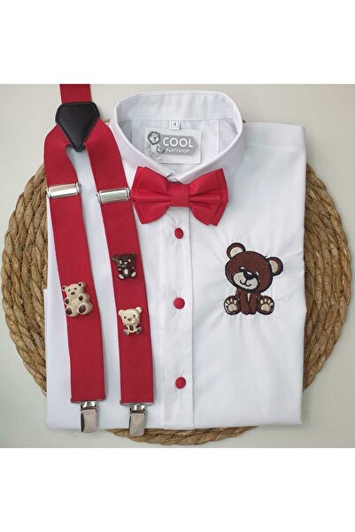cool partyshop Ayıcık Konseptli Askı Papyon Gömlek