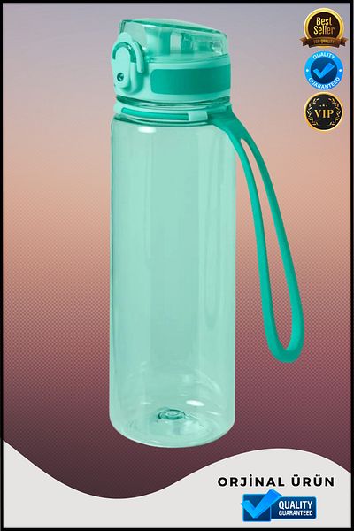 OverPazar 0.5 Liter Green Flask Automatic Opening Lid Flask Green Water Bottle