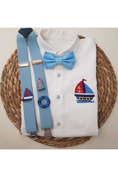 cool partyshop Denizci Konseptli Askı Papyon Gömlek