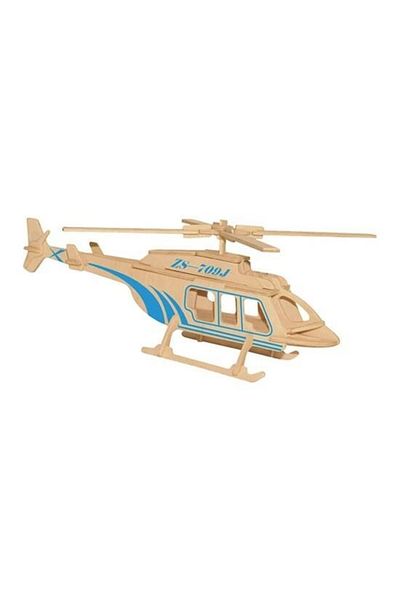 Hayal Sepeti Helicopter Wooden Model Large Size Paintable Model