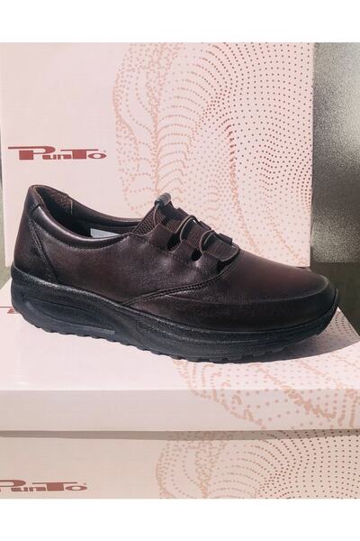 PUNTO Arme Cıty Ac415955 Hakiki Deri Tam Otapedik Önü Lastikli Esnek Babet
