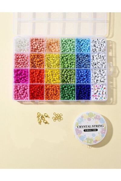 RLX BUJİTERİ Kutija sa 24 odjeljka, set perli od peska, set perli sa slovima,...