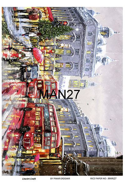 LİNEART Brass Decopage Man27