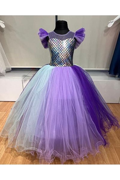 Magu Girl's Mermaid Tarlatan Sequin Dress Evening Dress