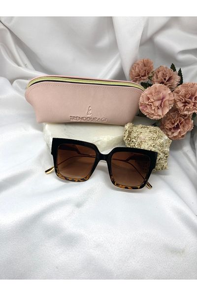 Di Caprio Verno Square Gradient Transitional Leopard Women's Sunglasses