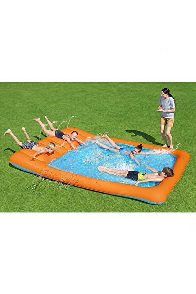 BESTWAY Kaydırmalı &ccedil;ocuk Havuzu 341 X 213 X 38 Cm Renkli 53080