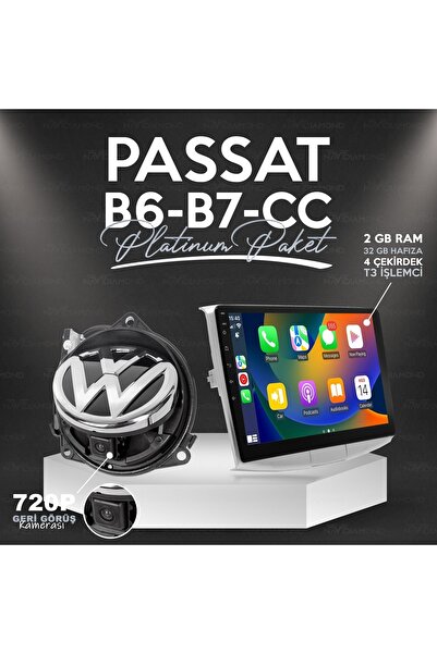 NAVİDİAMOND Volkswagen Passat B6-b7-cc Platınum Paket - 2 Gb Ram 32 Gb Hafıza Multımedıa Player - Lo Uyumlu