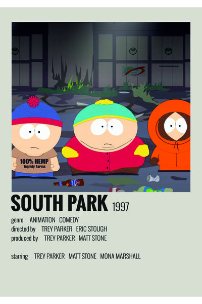 fırsatlar diyarı South Park Film Info Card Bilgi Kartı Duvar Posteri