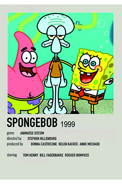fırsatlar diyarı Spongebob Film Info Card Bilgi Kartı Duvar Posteri