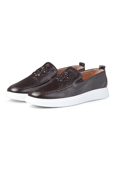 Ducavelli Stamped Hakiki Deri Erkek Günlük Ayakkabı, Loafer Ayakkabı, Hafif Ayakkabı, Yazlık Ayakkabı