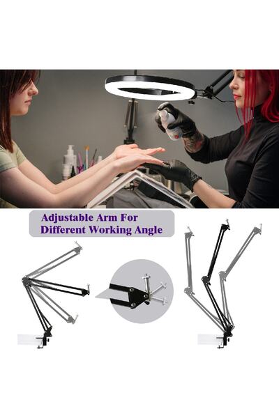 The Wlue Metal Flexible Masaüstü Sıkıştırmalı Youtuber Ring Light Led Selfie Çalışma Işığı 10 Inç Halka