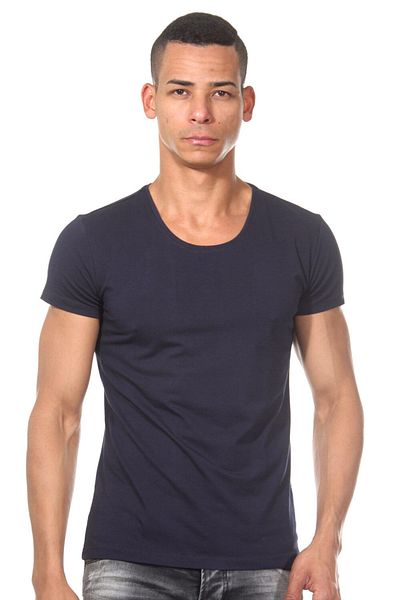 darkzone Ανδρικό μπλουζάκι με κοντό μανίκι Navy Blue Crew Neck