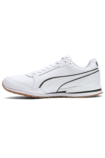 Puma St Runner V3 Bold Lace Up Mens Beyaz Sneaker