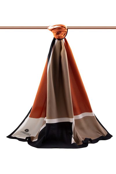 Vissona Γυναικείο σάλι Tan Luxury Medina Silk