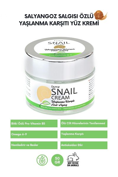 Ixora Anti-Aging Pro-Vitamin B5 and Snail Secretion Skin Care Cream 50 Gr