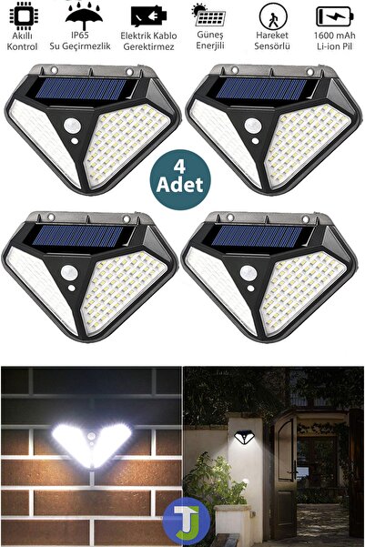 Technojet 4adet Solar 102 Ledli Modlu Bahçe Aydınlatması Güneş Enerjili Harek...