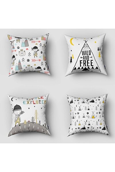 instababyrooms Dečija soba Digitalna štampa komada, 4 komada, Jastuk navlake ...