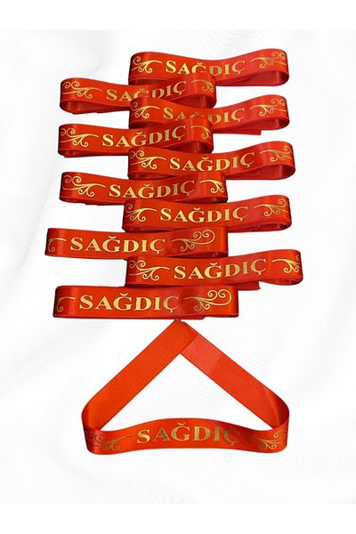 Prestij Boncuk Red Groomsmen Arm Sleeve Henna Night Wedding Ribbon