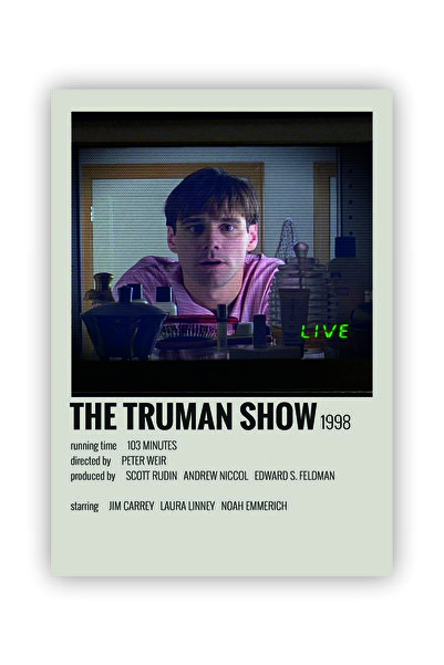 fırsatlar diyarı The Truman Show Film Info Card Poster de perete cu carduri de informații
