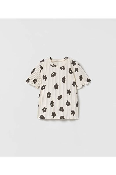 Pink Hippo Kids Girl's Floral Patterned Ribbed Bottom Top Tights Set