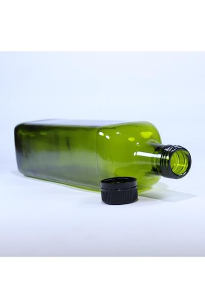İzorya Olive Oil Bottle Oil Pot Sauce Bottle Vinegar 750 Ml Dark Green Marasca