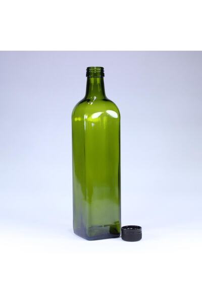 İzorya Olive Oil Bottle Oil Pot Sauce Bottle Vinegar 750 Ml Dark Green Marasca