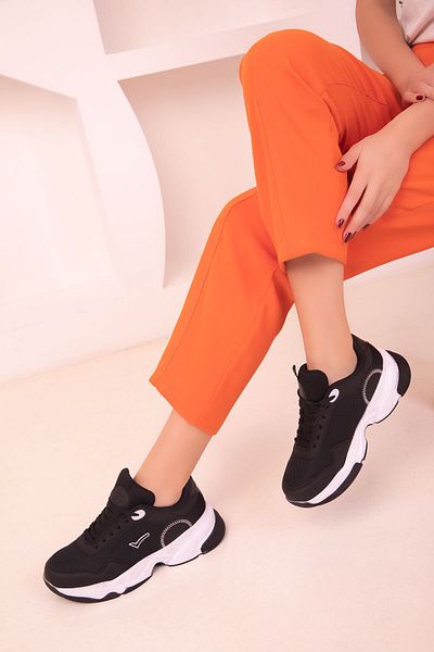SOHO Black-White Women's Sneakers 18127