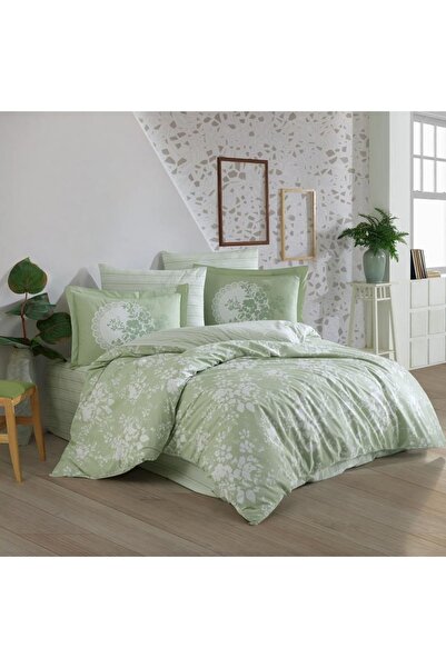 Hobby Flora Yeşil Tek Kişilik Nevresim Takımı Poplin