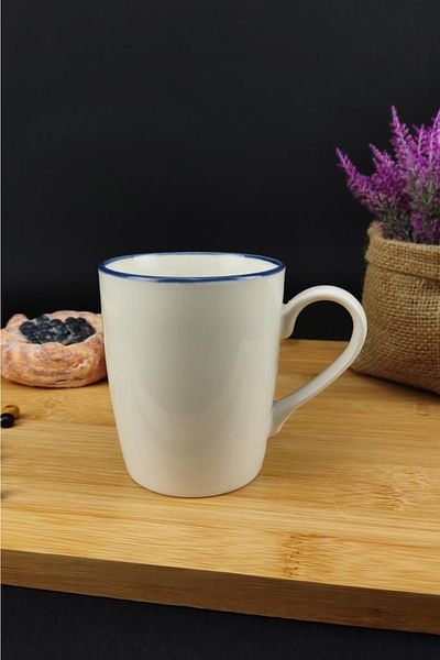Digithome Blue Rim Porcelain Mug 250 ml Blue - Tl4029343 C320.003
