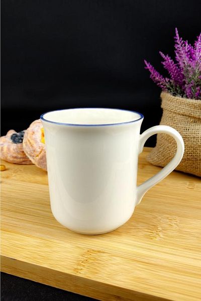 Digithome Blue Rim Porcelain Mug 250 ml Blue - Tl4029558 C320.003