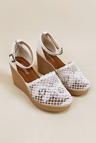 Aleza Shoes Wedge Heel Braided Shoes