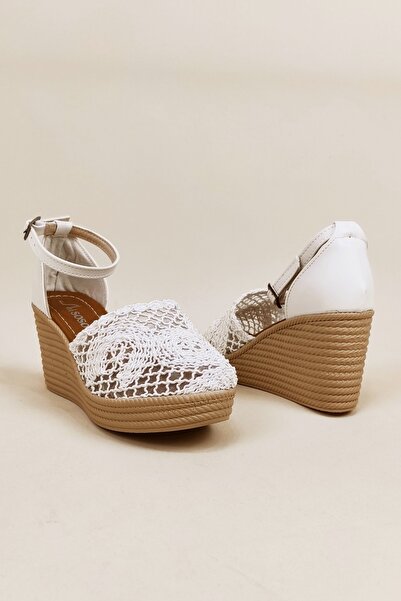 Aleza Shoes Wedge Heel Braided Shoes