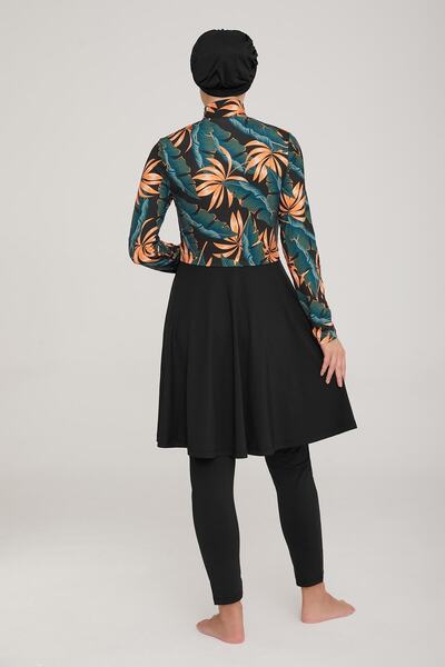 MARESİVA Women's Long Sleeve Elia Black Hijab Swimsuit 8c0t1n3