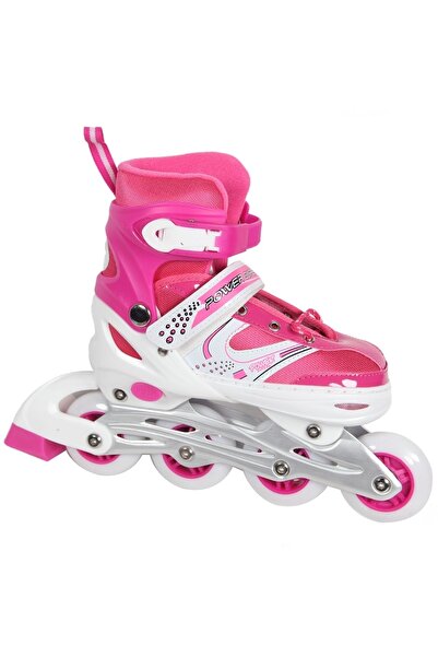 Star 35-38 Antique Pink Roller Skates with Extension and Apparatus Karatoys