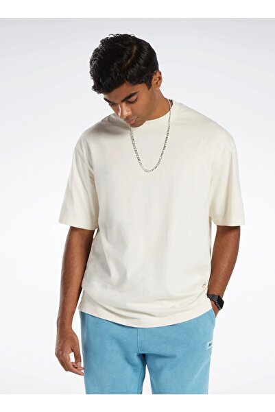 Reebok Yuvarlak Yaka Düz Kırık Beyaz Kadın T-shirt Hs9150 Cl Nd Tee