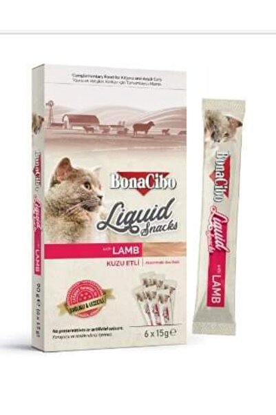 BonaCibo Kuzu Etli Atıştırmalık Sıvı Ödül 6 X 15gr