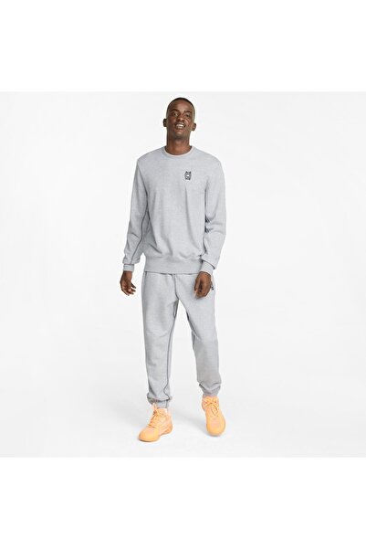 Puma Pivot Crew EMB Ανοιχτό Γκρι Heather