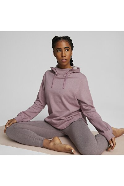 Puma STUDIO FLEECE HOODIE Pale Grape Heather